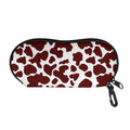 Chocolate Brown And White Cow Print Glasses Case
