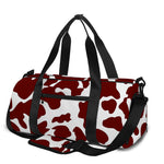 Chocolate Brown And White Cow Print Gym Bag