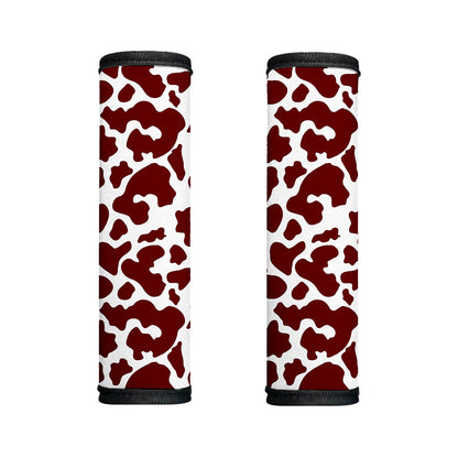 Chocolate Brown And White Cow Print Handle Covers
