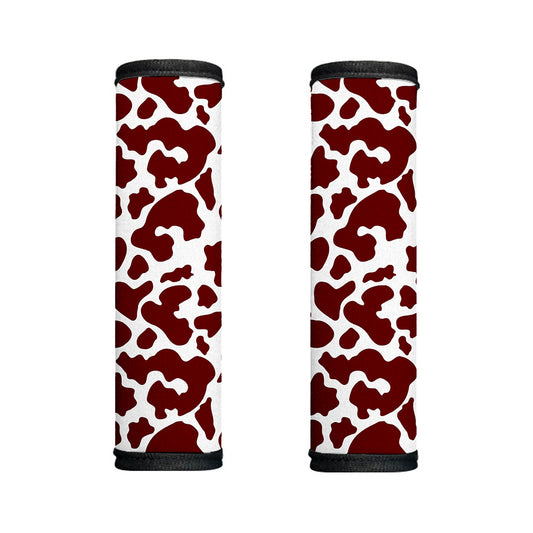 Chocolate Brown And White Cow Print Handle Covers
