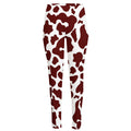 Chocolate Brown And White Cow Print High-Waisted Pocket Leggings
