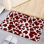 Chocolate Brown And White Cow Print Indoor Door Mat