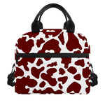 Chocolate Brown And White Cow Print Insulated Lunch Bag