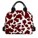 Chocolate Brown And White Cow Print Insulated Lunch Bag