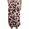Chocolate Brown And White Cow Print Lantern Pants