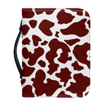 Chocolate Brown And White Cow Print Leather Bible Cover