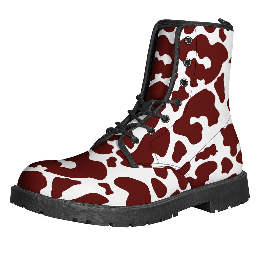 Chocolate Brown And White Cow Print Backpack