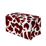 Chocolate Brown And White Cow Print Leather Tissue Box Cover