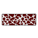 Chocolate Brown And White Cow Print Long Kitchen Mat