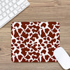 Chocolate Brown And White Cow Print Mouse Pad