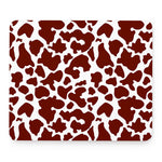 Chocolate Brown And White Cow Print Mouse Pad