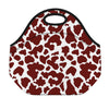 Chocolate Brown And White Cow Print Neoprene Lunch Bag