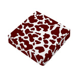 Chocolate Brown And White Cow Print Outdoor Seat Cushion Cover
