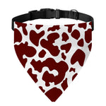 Chocolate Brown And White Cow Print Over The Collar Dog Bandana