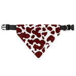 Chocolate Brown And White Cow Print Over The Collar Dog Bandana