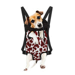 Chocolate Brown And White Cow Print Pet Carrier Backpack