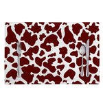 Chocolate Brown And White Cow Print Placemat