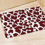 Chocolate Brown And White Cow Print Polyester Doormat