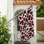 Chocolate Brown And White Cow Print Polyester Flag