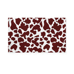 Chocolate Brown And White Cow Print Polyester Flag