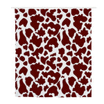 Chocolate Brown And White Cow Print Polyester Shower Curtain