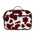 Chocolate Brown And White Cow Print Portable Lunch Bag