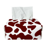 Chocolate Brown And White Cow Print Rectangle Tissue Box Cover