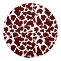Chocolate Brown And White Cow Print Round Blanket