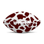 Chocolate Brown And White Cow Print Rugby Ball