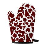 Chocolate Brown And White Cow Print Single Oven Mitt