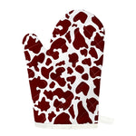 Chocolate Brown And White Cow Print Single Oven Mitt