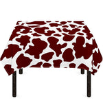 Chocolate Brown And White Cow Print Tablecloth