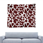 Chocolate Brown And White Cow Print Tapestry
