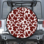 Chocolate Brown And White Cow Print Tire Cover