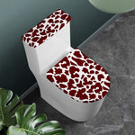 Chocolate Brown And White Cow Print Toilet Lid And Tank Cover Set