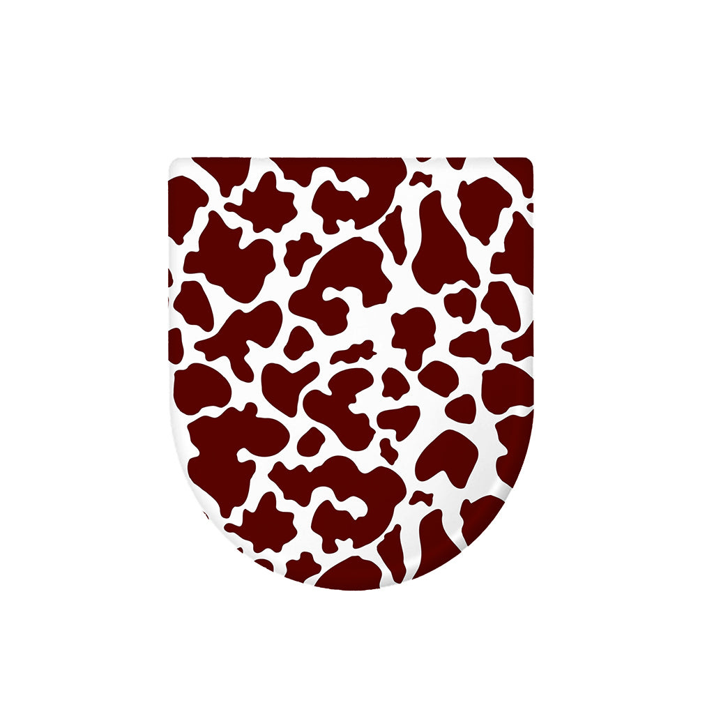 Chocolate Brown And White Cow Print Toilet Lid Cover