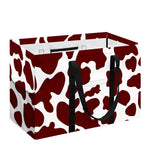 Chocolate Brown And White Cow Print Utility Tote Bag