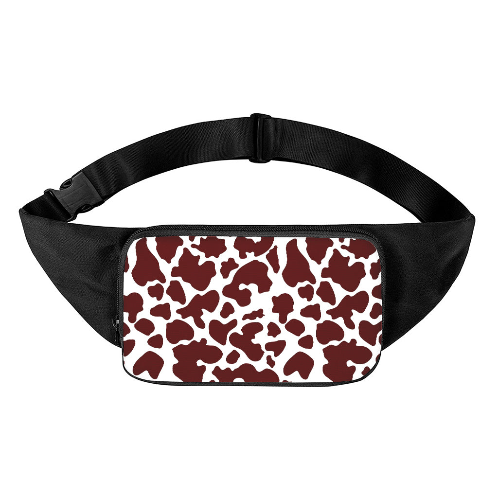 Chocolate Brown And White Cow Print Waist Bag