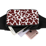 Chocolate Brown And White Cow Print Waist Bag