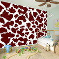 Chocolate Brown And White Cow Print Wall Sticker