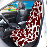Chocolate Brown And White Cow Print Waterproof Car Seat Cover
