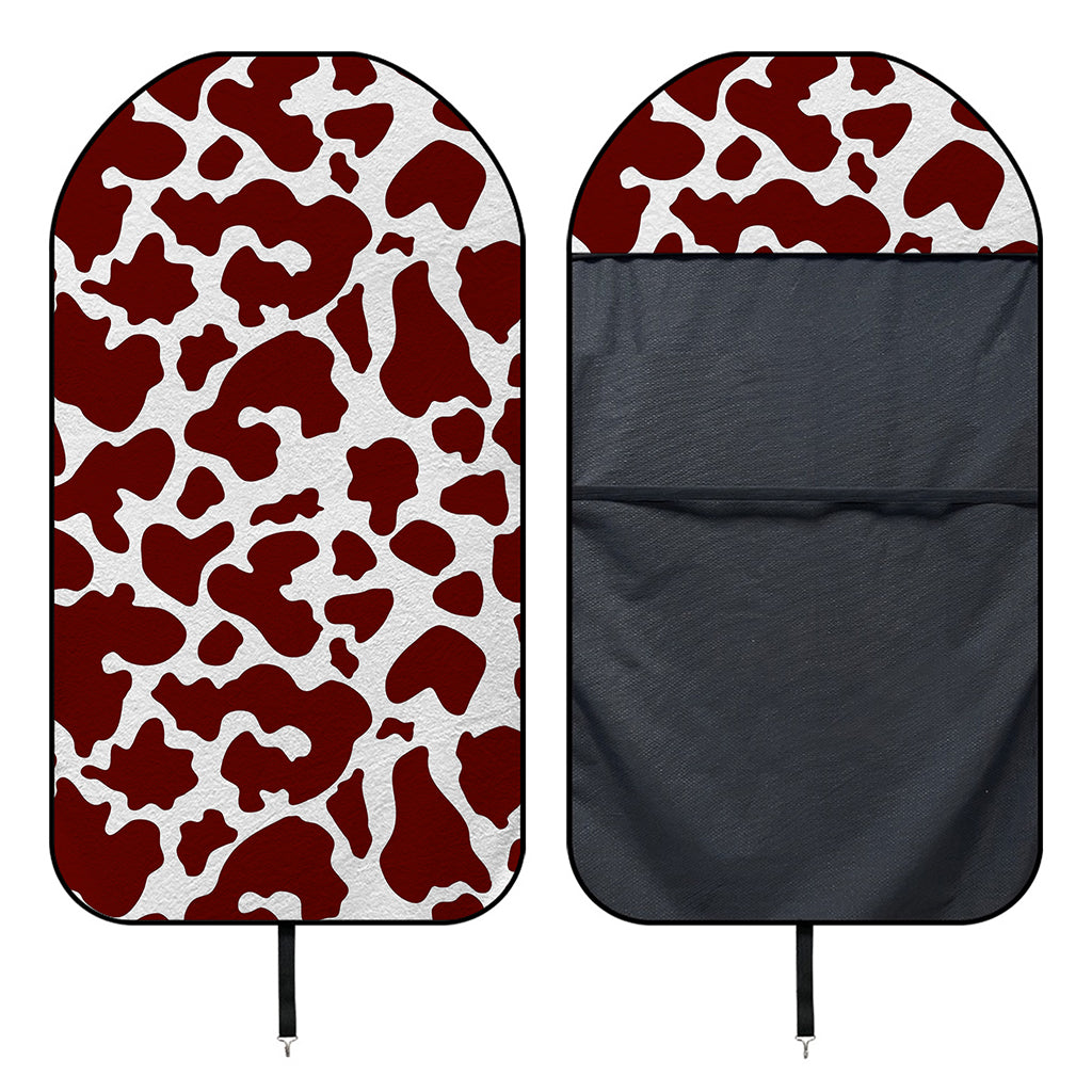 Chocolate Brown And White Cow Print Waterproof Car Seat Cover