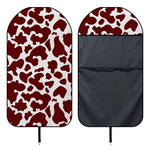 Chocolate Brown And White Cow Print Waterproof Car Seat Cover