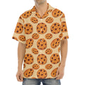 Chocolate Chip Cookie Pattern Print Aloha Shirt