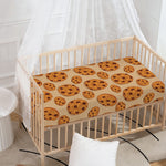 Chocolate Chip Cookie Pattern Print Baby Crib Sheet