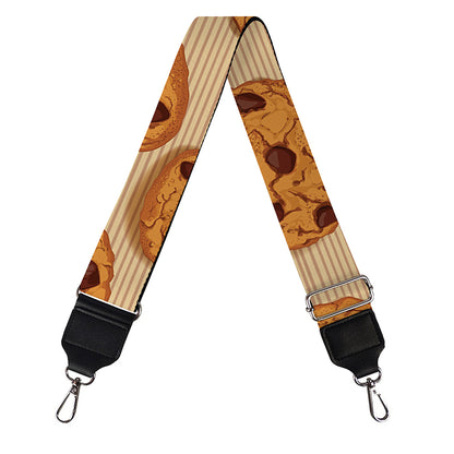 Chocolate Chip Cookie Pattern Print Bag Strap