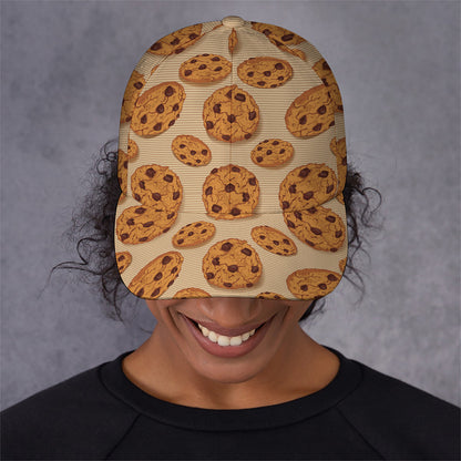 Chocolate Chip Cookie Pattern Print Baseball Cap