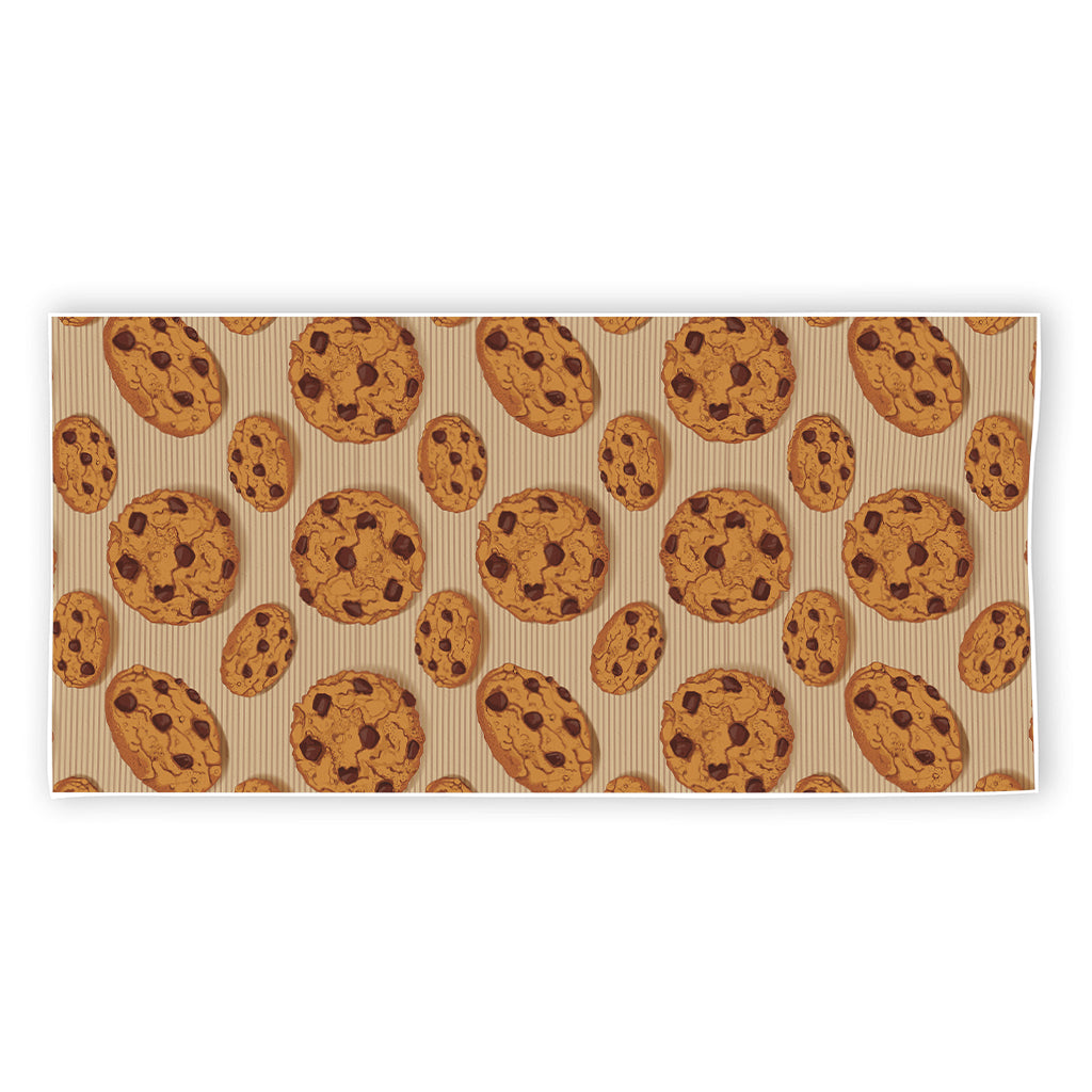 Chocolate Chip Cookie Pattern Print Beach Towel