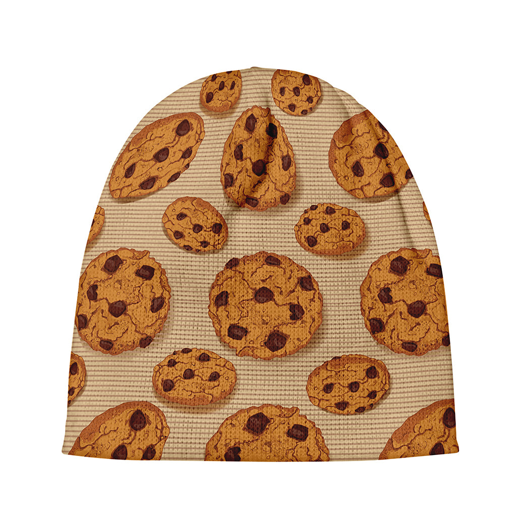 Chocolate Chip Cookie Pattern Print Beanie