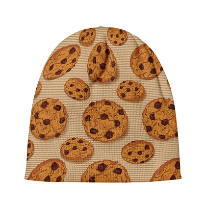 Chocolate Chip Cookie Pattern Print Beanie